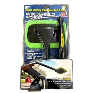 Telebrands Windshield Wonder Microfiber Long Handled
Cleaning Tool, New!